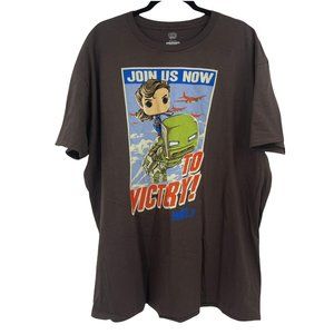 Marvel Shirt 3XL Brown Blue What If Captain Carter